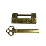Maxbell Retro Chinese Old Style Carved Bird/Password Padlock Lock with Key for Case