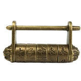 Maxbell Retro Chinese Old Style Carved Bird/Password Padlock Lock with Key for Case