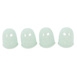 Maxbell 4 Pcs Blue Silicone Fingertip Protectors for Guitar Bass Banjo Small