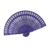 Maxbell 3x Vintage Wood Hollow Out Carved Hand Fan Foldable Fan Folding Pocket Fan
