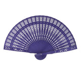 Maxbell 3x Vintage Wood Hollow Out Carved Hand Fan Foldable Fan Folding Pocket Fan
