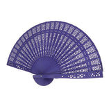 Maxbell 3x Vintage Wood Hollow Out Carved Hand Fan Foldable Fan Folding Pocket Fan