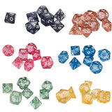 Maxbell 7pcs/set TRPG Game   Glitter D4-D20 Multi Sides Dice Black