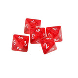 Maxbell 5 x Multi Sided Dice Set D8 Dungeons & Dragons TRPG Games Roleplay Toy Red - Aladdin Shoppers