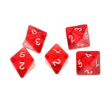 Maxbell 5 x Multi Sided Dice Set D8 Dungeons & Dragons TRPG Games Roleplay Toy Red - Aladdin Shoppers