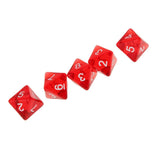 Maxbell 5 x Multi Sided Dice Set D8 Dungeons & Dragons TRPG Games Roleplay Toy Red - Aladdin Shoppers