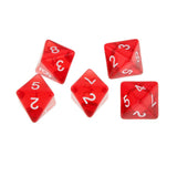 Maxbell 5 x Multi Sided Dice Set D8 Dungeons & Dragons TRPG Games Roleplay Toy Red - Aladdin Shoppers