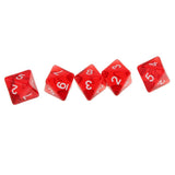Maxbell 5 x Multi Sided Dice Set D8 Dungeons & Dragons TRPG Games Roleplay Toy Red - Aladdin Shoppers