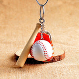 Ball W/ & Glove Keyring Key Chain For Baseball Lovers Fans Gift Orange - Aladdin Shoppers