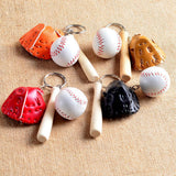 Ball W/ & Glove Keyring Key Chain For Baseball Lovers Fans Gift Orange - Aladdin Shoppers