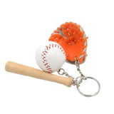 Ball W/ & Glove Keyring Key Chain For Baseball Lovers Fans Gift Orange - Aladdin Shoppers