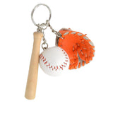 Ball W/ & Glove Keyring Key Chain For Baseball Lovers Fans Gift Orange - Aladdin Shoppers