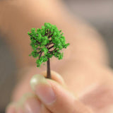 Maxbell Micro Scenic DIY Foliage Cluster Model Diorama Tree Grain Leaf Toy, Set of 2