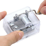 Maxbell Hand Crank Music Box Movement Play Love Story - Silver