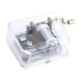Maxbell Hand Crank Music Box Movement Play Over the Rainbow - Silver
