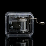 Maxbell Hand Crank Music Box Movement Play Over the Rainbow - Silver