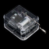 Maxbell Hand Crank Music Box Movement Play Over the Rainbow - Silver