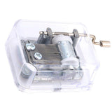 Maxbell Hand Crank Music Box Movement Play Over the Rainbow - Silver