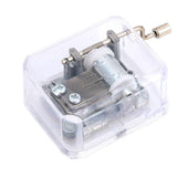 Maxbell Hand Crank Music Box Movement Play Over the Rainbow - Silver