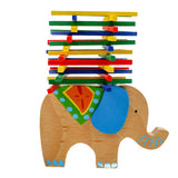 Maxbell 2 Sets Wooden Moon & Elephant Beam Balance Stacking Blocks Educational Toy