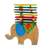 Maxbell 2 Sets Wooden Moon & Elephant Beam Balance Stacking Blocks Educational Toy