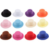 Maxbell 2 Pieces 1:12 Scale Dollhouse Miniature Bowler Doll Hat Kids Prented Toys
