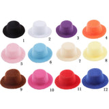 Maxbell 2 Pieces 1:12 Scale Dollhouse Miniature Bowler Doll Hat Kids Prented Toys