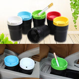 Maxbell Portable Cylinder Plastic Car Ashtray Black