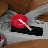 Maxbell Portable Cylinder Plastic Car Ashtray Black