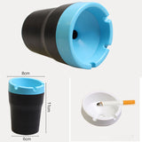 Maxbell Portable Cylinder Plastic Car Ashtray Black