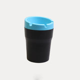 Maxbell Portable Cylinder Plastic Car Ashtray Black