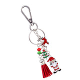 Maxbell Charm Santa Claus Reindeer Pendant Keychain Purse Bag Key Ring Christmas