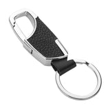 Maxbell Fashion Men's Metal Car Key Ring with Snap Hook Silver and Black