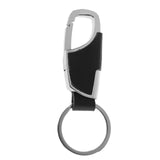 Maxbell Fashion Men's Metal Car Key Ring with Snap Hook Silver and Black