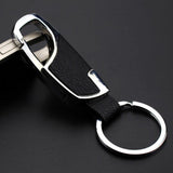 Maxbell Fashion Men's Metal Car Key Ring with Snap Hook Silver and Black