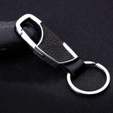 Maxbell Fashion Men's Metal Car Key Ring with Snap Hook Silver and Black