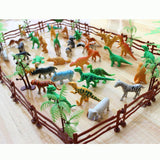 Maxbell Maxbell 68pcs Plastic Wild Animals Farm Yard Model Figure Kit