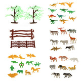 Maxbell Maxbell 68pcs Plastic Wild Animals Farm Yard Model Figure Kit