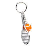 Maxbell Tennis Ball Racket Pendant Keyring Key Chain Gift - Orange - Aladdin Shoppers