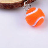 Maxbell Tennis Ball Racket Pendant Keyring Key Chain Gift - Orange - Aladdin Shoppers