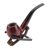 Foldable Black Plastic Smoking Pipe Stand Rack Holder for 1 Tobacco Pipe