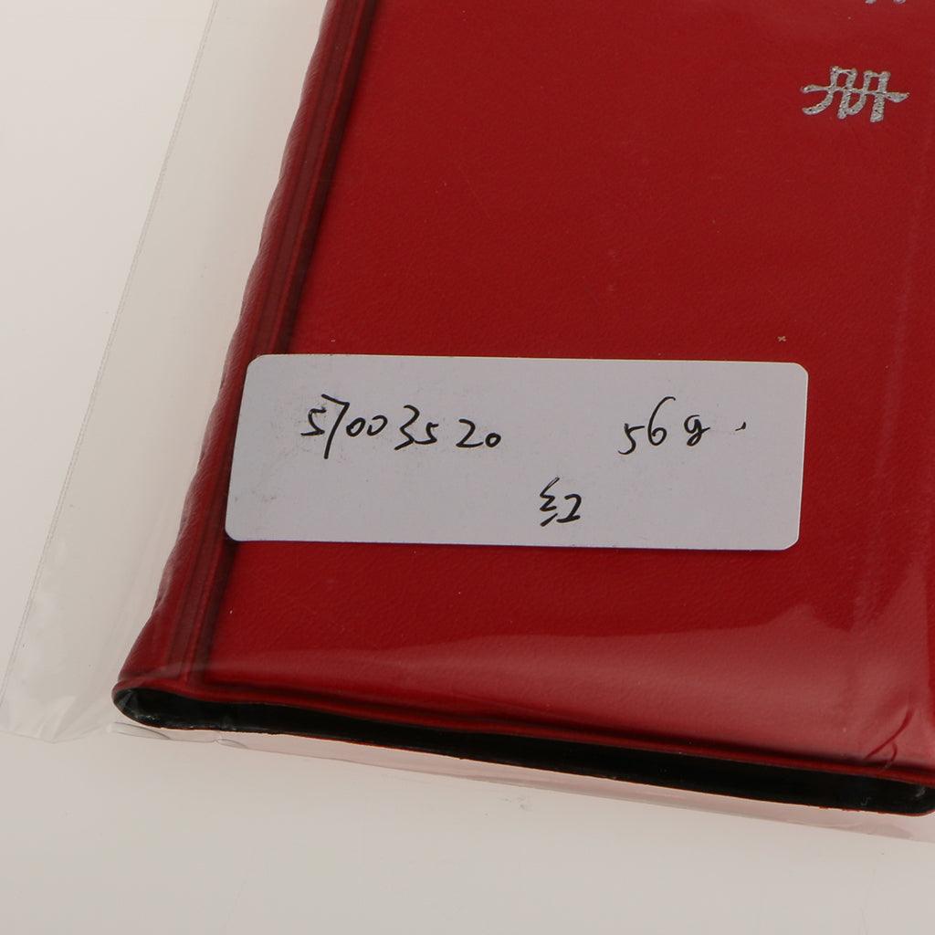 Maxbell 12 Coin Collecting Album Book Pockets for 2x2 Holders Storage Red