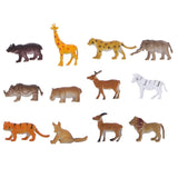 Maxbell Maxbell Set of 12 Wild Zoo Animal Model Figure Toys Kids Party Bag Filler Loot Favours