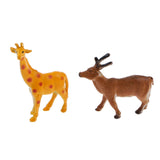 Maxbell Maxbell Set of 12 Wild Zoo Animal Model Figure Toys Kids Party Bag Filler Loot Favours