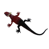 Maxbell Maxbell Vivid Reptile Animal Rubber Lizard Model Figure Educational Toy - Wine Red