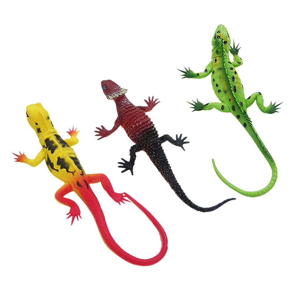 Maxbell Maxbell Vivid Reptile Animal Rubber Lizard Model Figure Educational Toy - Green