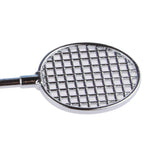 Mini Bedminton Racket Shuttlecock Pendant Keyring Key Chain Gift White