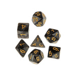 7X Polyhedral Dice 16mm for Dungeons and Dragons DND MTG Table Games Black