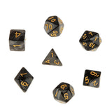 7X Polyhedral Dice 16mm for Dungeons and Dragons DND MTG Table Games Black