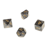 7X Polyhedral Dice 16mm for Dungeons and Dragons DND MTG Table Games Black